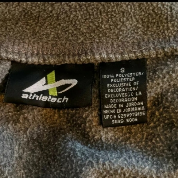 Athletech gray fleece half-zip pullover - Picture 4 of 4
